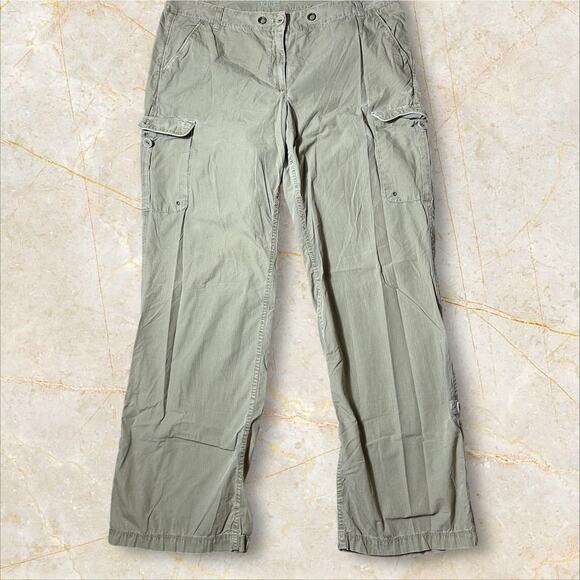 J Crew Women's Pants Size 20R Olive Green Comfortable Casual Durable Cargo Style - Picture 1 of 4